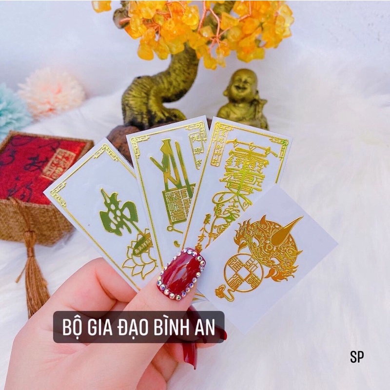 [Đã Thỉnh] Bộ Tứ Linh Phù Dán Điện Thoại May Mắn Tài Lộc Phong Thuỷ