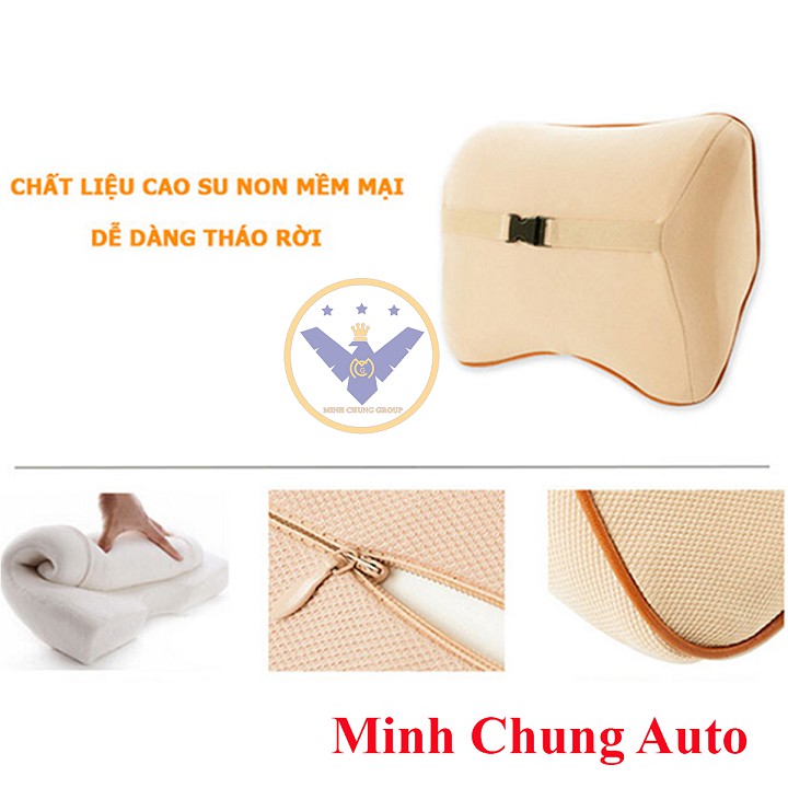 Gối, Tựa Lưng Ghế Ô Tô Cao Su Non + Nỉ