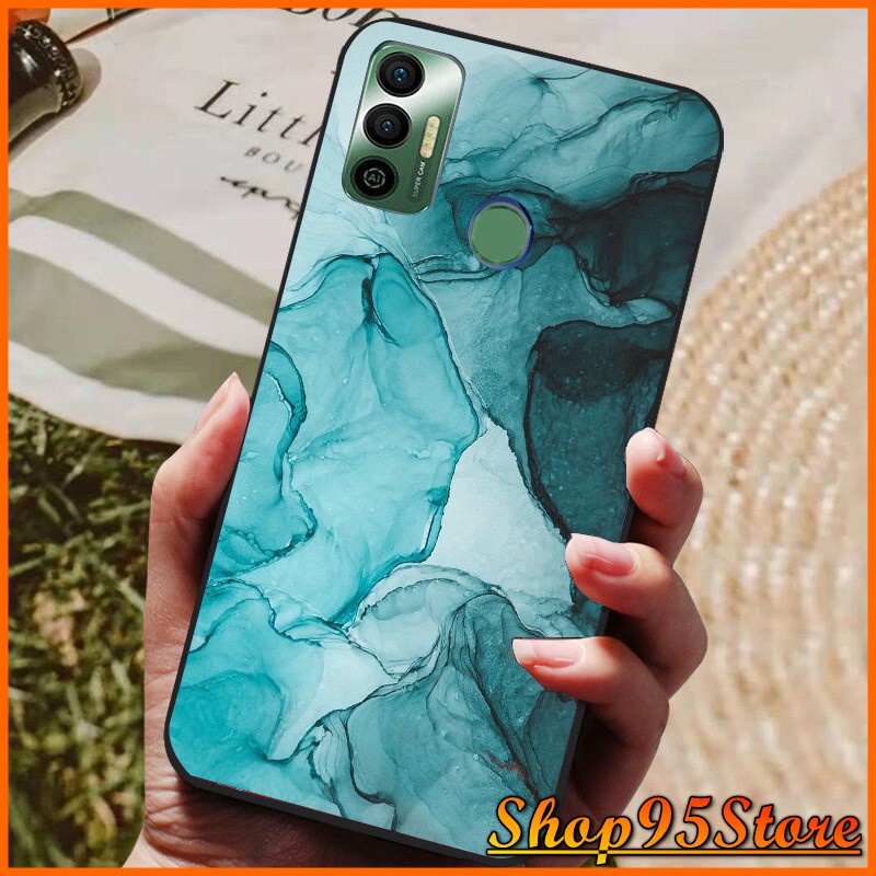 Ốp lưng Phủ bóng Tecno Pop 5 Lte  Spark 7 Pova 2 Pova 3 Spark 7T Spark 6 go họa tiết Vân đá cao cấp