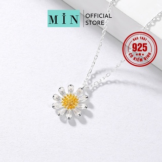 Dây chuyền bạc nữ hoa cúc Daisy lấp lánh MIN