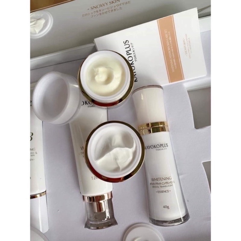 CHÍNH HÃNG - ĐỦ TEM 7 MÀU HÃNG - TÚI HÃNG -TẶNG 3 miếng  mặt  nạ -  BỘ MỸ PHẨM KAYOKO PLUSTRẮNG 6IN1