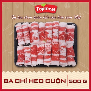 Ba chỉ heo cuộn Topmeal (500g) (Tỷ lệ thịt/mỡ là 6/4) - [Giao nhanh TPHCM]