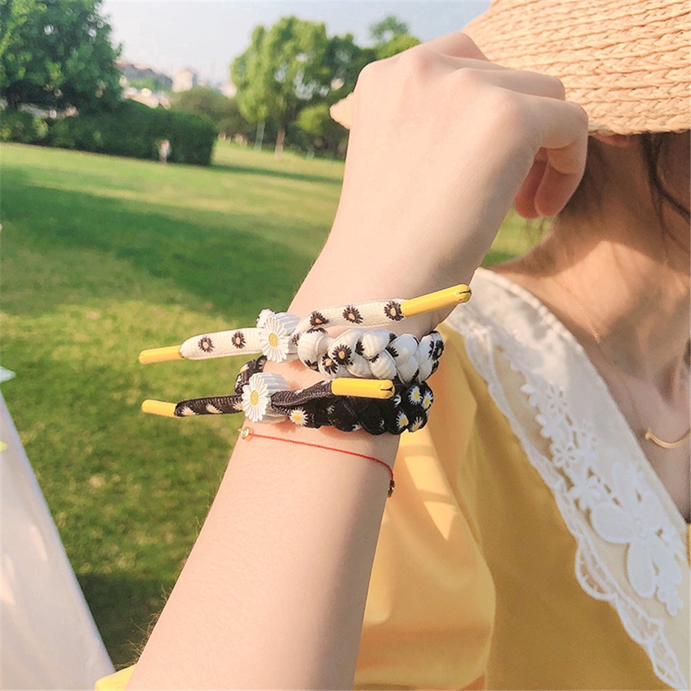 Vòng Tay Dây Bện Mặt Hình Hoa Hướng Dương Cho Cặp Đôi