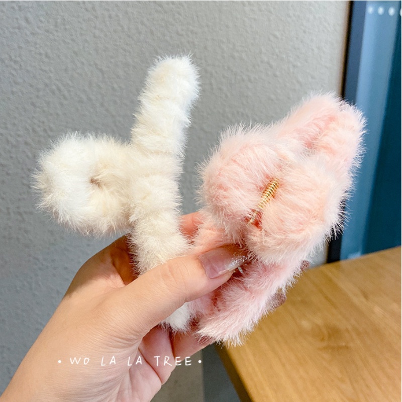 Kẹp Tóc Lông Đáng Yêu Phong Cách Hàn Quốc Dành Cho Nữ