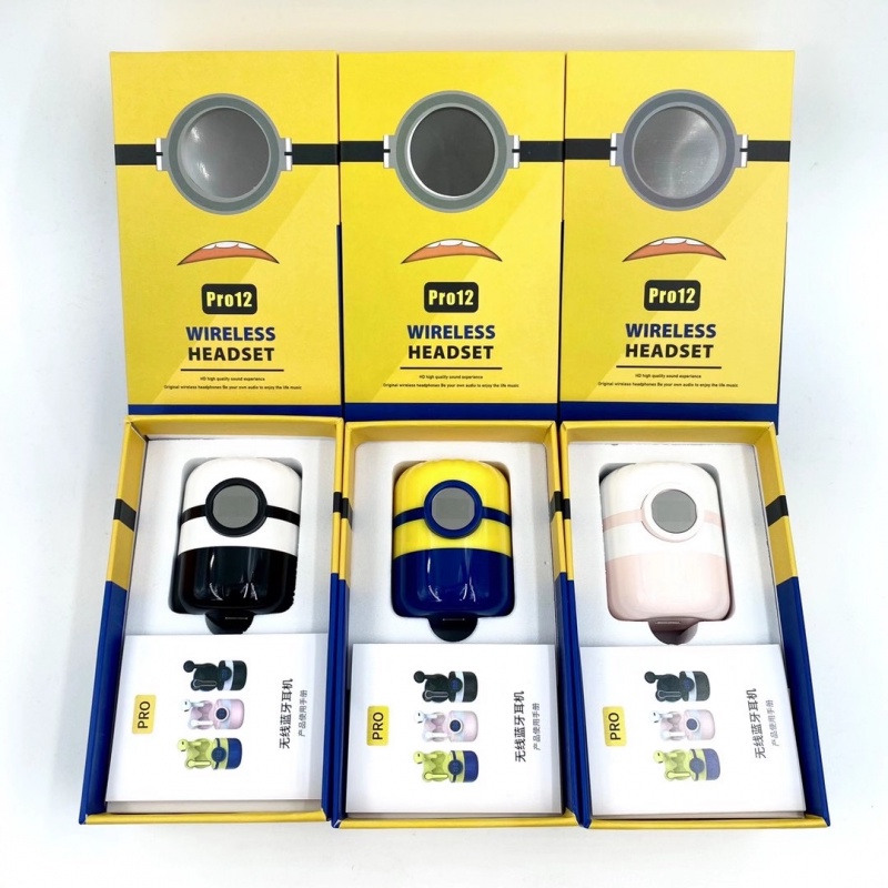 Tai nghe không dây hình Minion hoạt hình chất lượng cao cho Android Ios Tws Bt 5.1