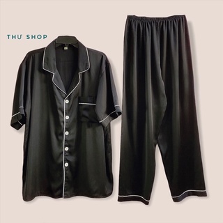 Pijama cho Nam từ 65kg lụa satin Quảng châu