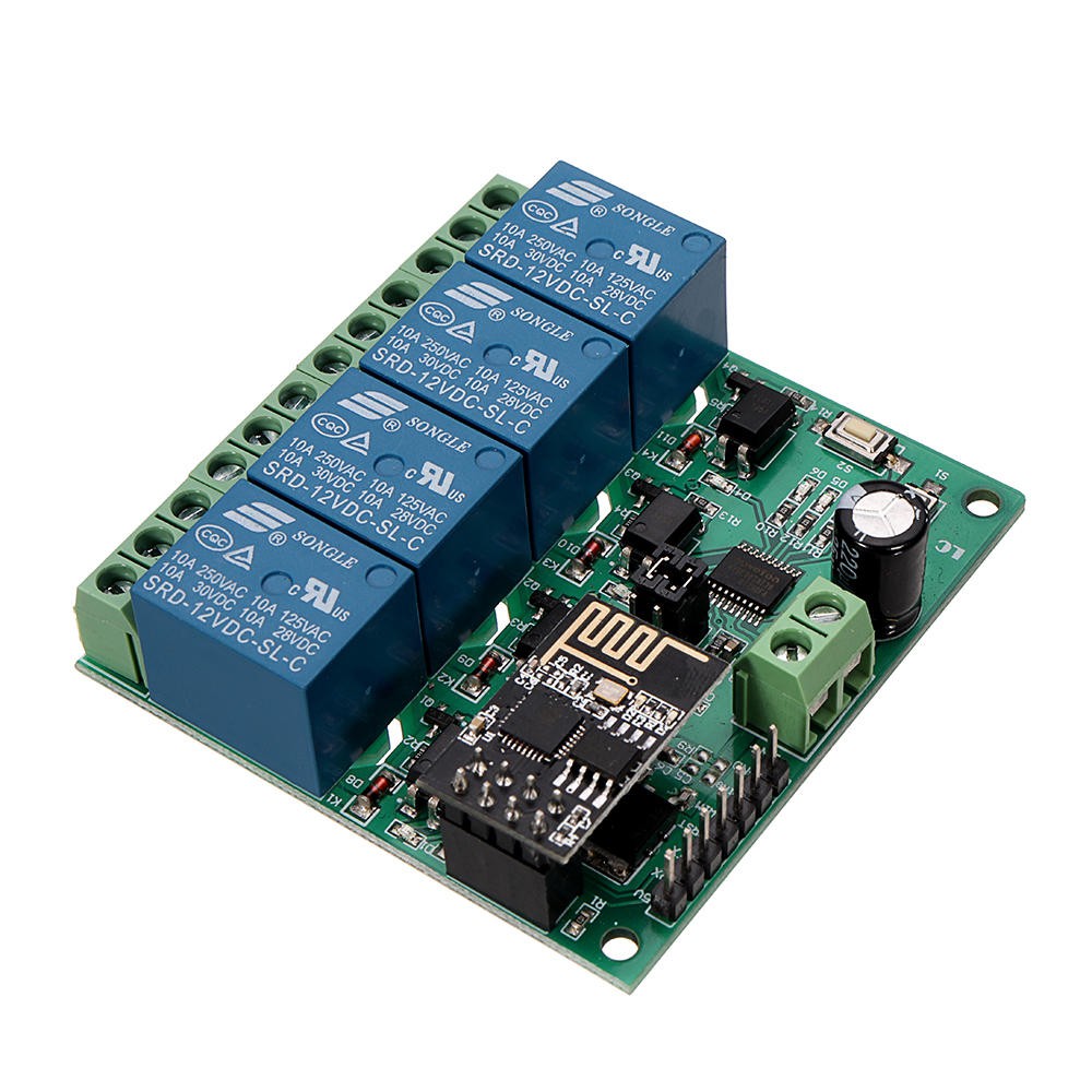 ESP8266 ESP-01 ĐIỀU KHIỂN SMART HOME - 4 KÊNH RELAY