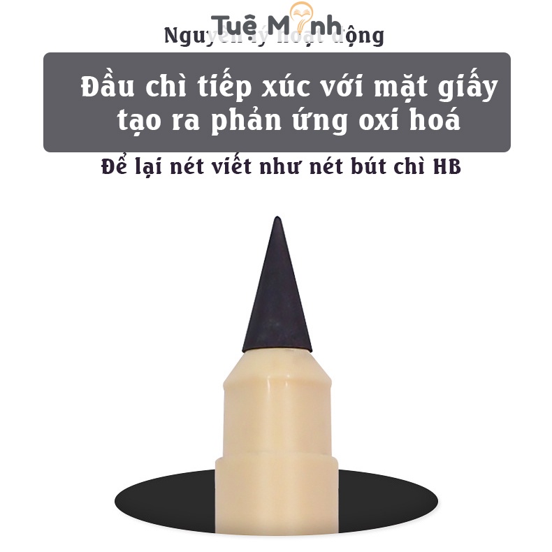Bút chì vĩnh cửu B52 không cần gọt bút chì ngòi siêu bền tiết kiệm giảm mài mòn màu Pastel
