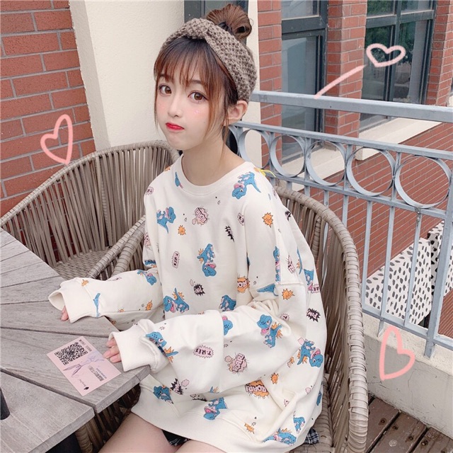 Áo sweater in hình khủng long- Hàng quảng châu | BigBuy360 - bigbuy360.vn