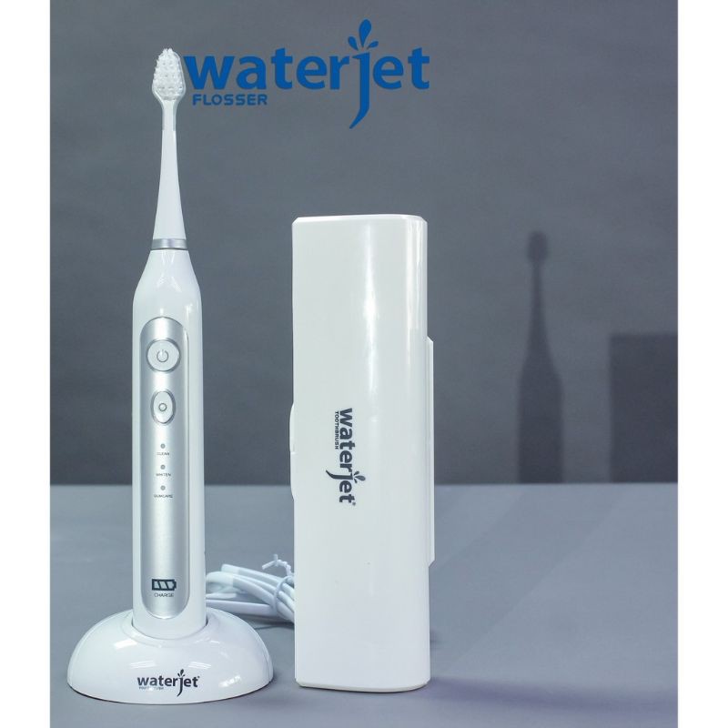 Waterjet Sonic - Bàn chải điện sóng âm Toothbrush - đánh bay mảng bám gấp 10 lần -(Chính hãng USA) - Bảo hành 1 năm