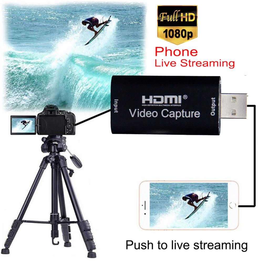 Mini Video Capture Card USB 2.0 HDMI Video Grabber cho PS4 Game DVD Máy quay phim HD Camera ghi lại Live Streaming