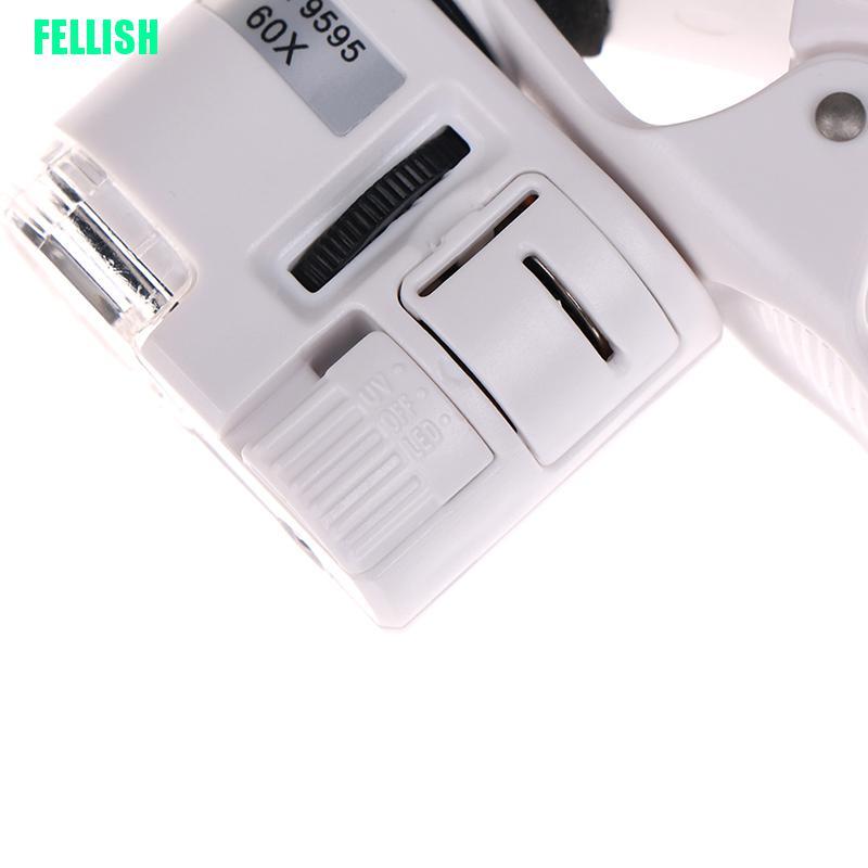 Ống Kính Hiển Vi Zoom 60x Kẹp Camera Điện Thoại Có Đèn Led Tiện Dụng