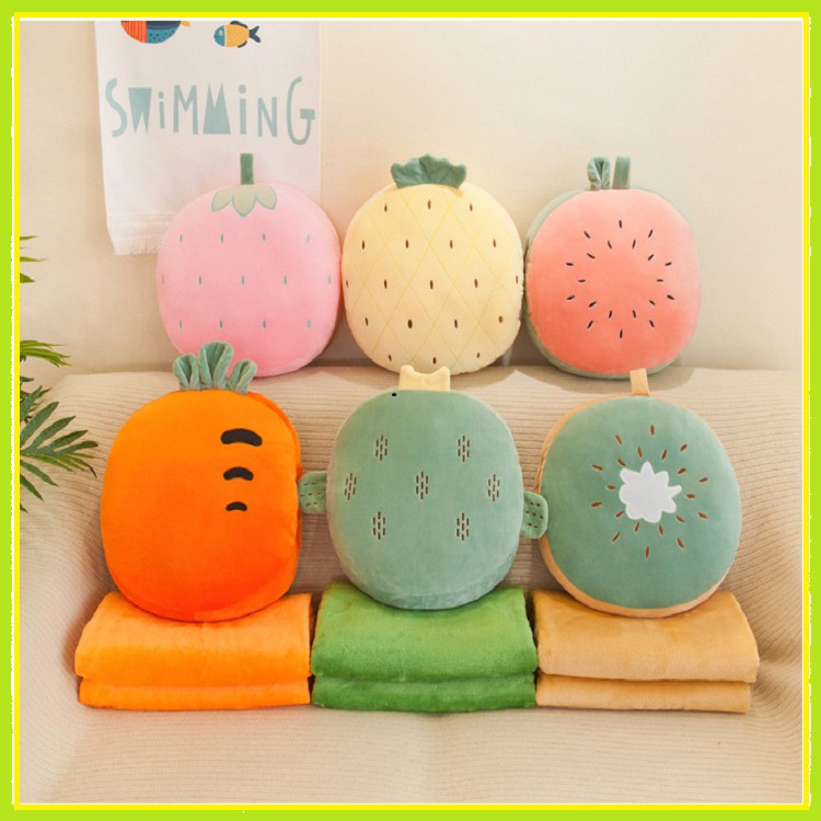 [LIKADO] Bộ chăn gối văn phòng 3in1 có ủ tay hình hoa quả CVP14 | BigBuy360 - bigbuy360.vn