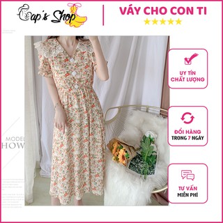 Váy cho con bú, hoa nhí phối cổ trẻ trung