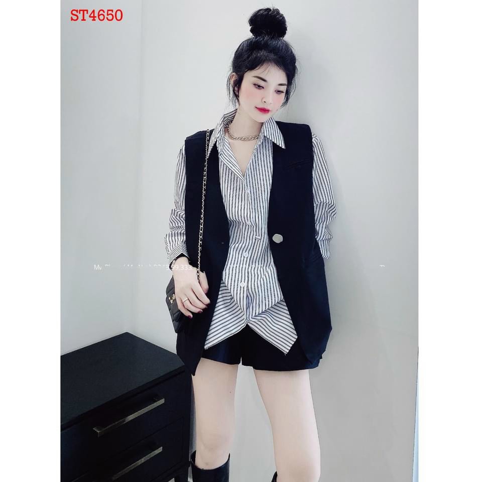 SÉT 3 MÓN ÁO SƠMI QUẦN SHORT GHILE SIÊU ĐẸP