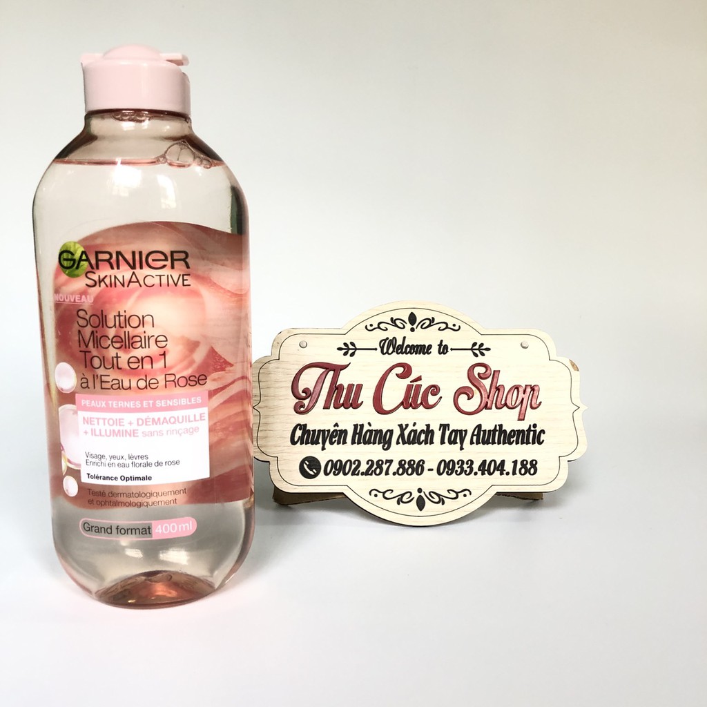 ] Nước Tẩy Trang GANIER  Hoa Hồng Skin Active Solution Micellaire Tout en 1 à l'Eau de Rose