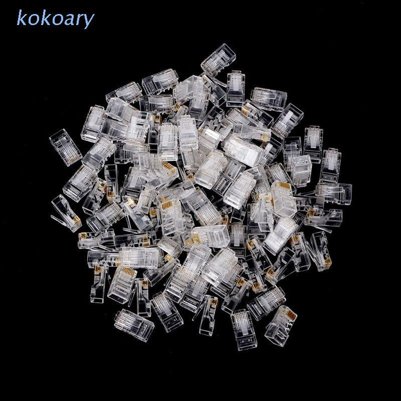 Set 25 / 100 Đầu Nối Dây Mạng Rj45 Cat5 Cat5E 8p8c Rj45