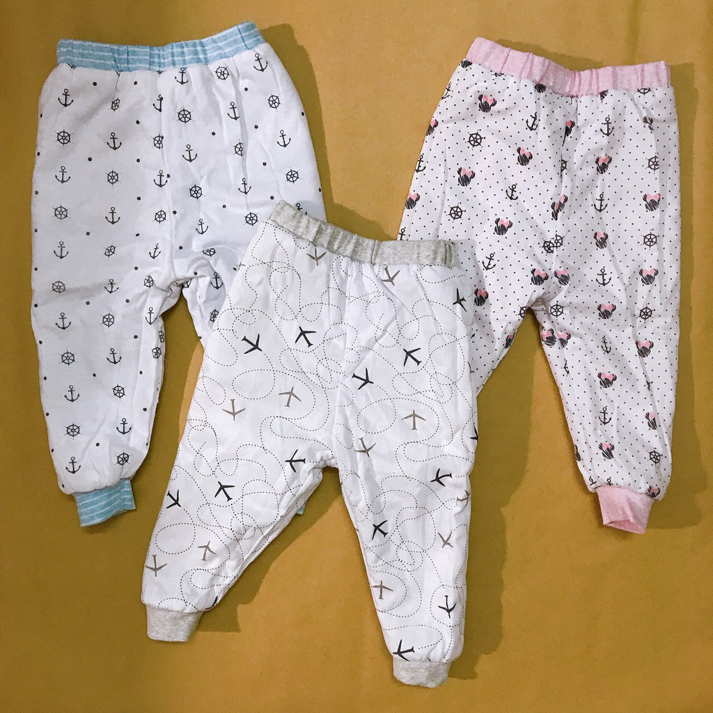 Quần nỉ bông 2 mặt Momma cho bé siêu ấm 6-9m