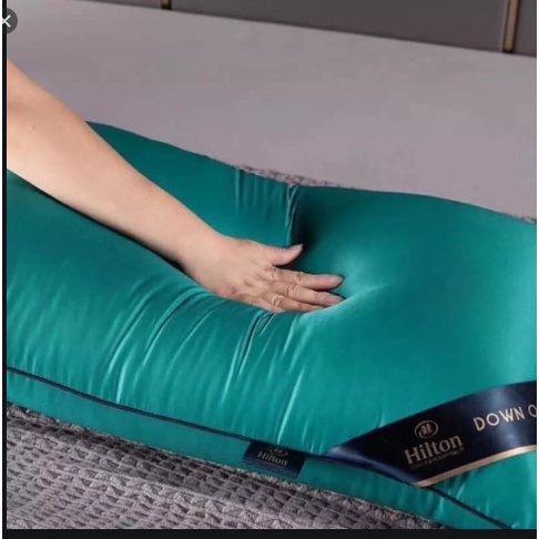 Gối ngủ cho người lớn kích cỡ tiêu chuẩn 45x65cm ruột bông trắng dày đẹp êm ái, vải bọc ngoài gối bằng vải cotton