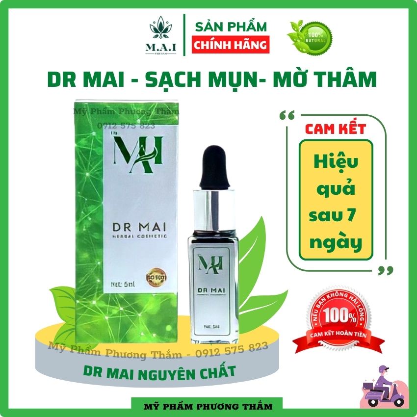 Dr Mai Serum sạch mụn thâm Dr Mai 5ml đánh bay các loại mụn cam kết hiệu quả trong 7 ngày