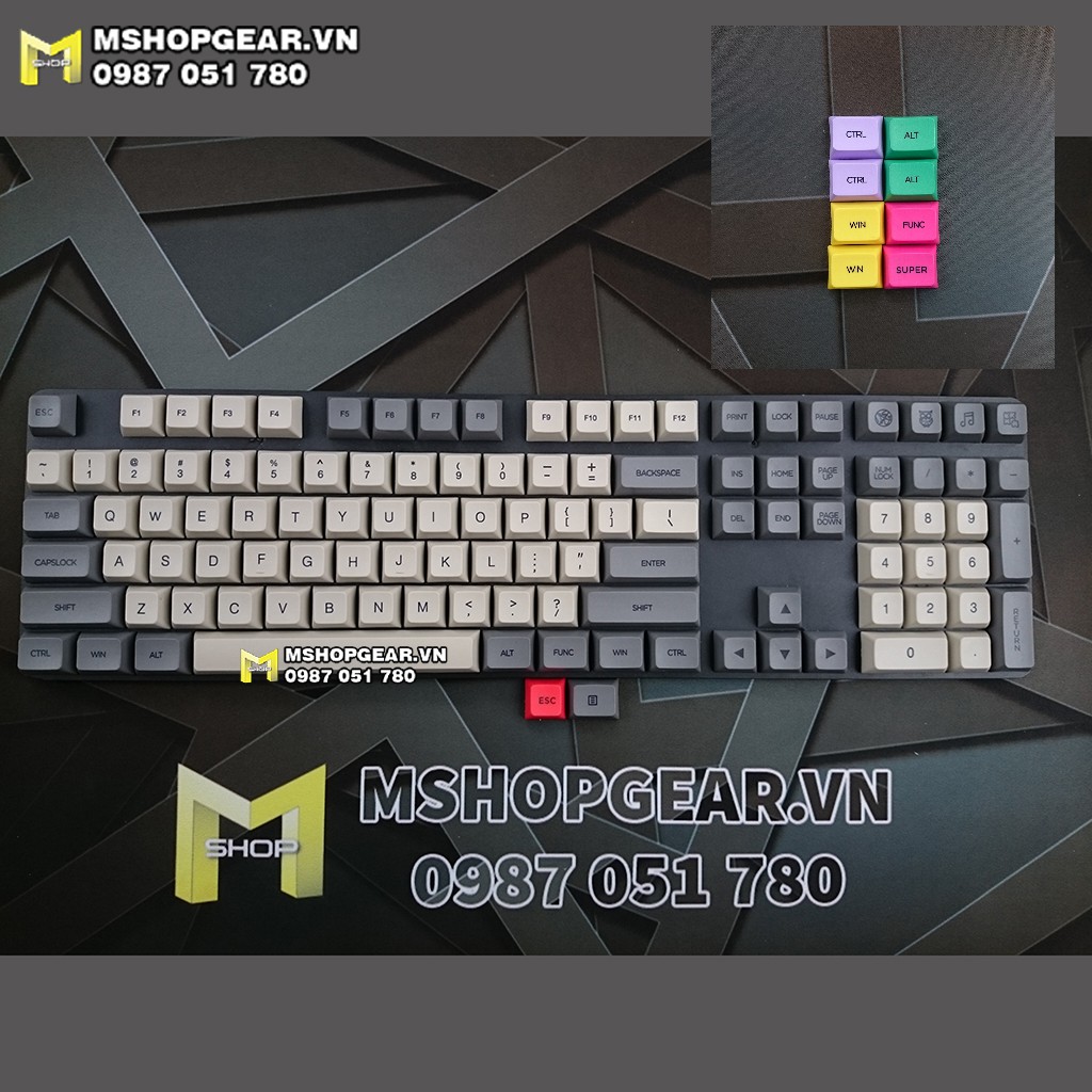 Keycap bàn phím cơ KT1 profile màu cổ điển Dolch