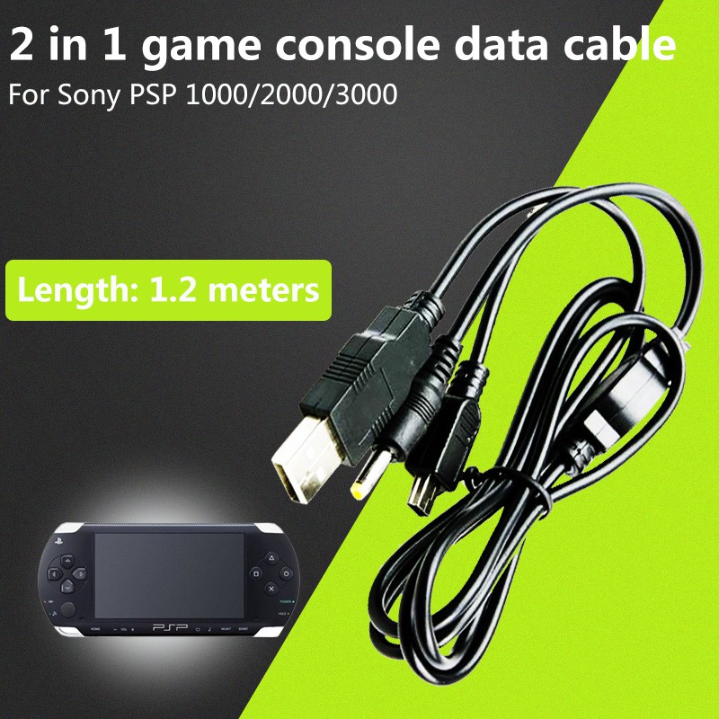 1.2m dây sạc giác cắm USB và mini 5pin dùng để sạc máy Sony PSP 1000 / 2000 / 3000