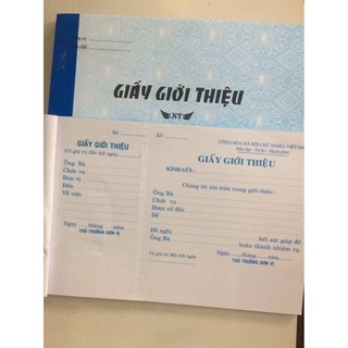 Giấy giới thiệu 1 liên 13x19cm