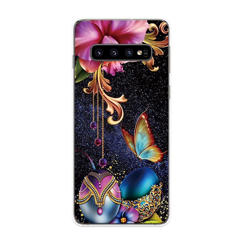 Samsung Galaxy S9 S9+ S10 S10+ Plus S10e Lite Soft TPU Silicone Phone Case Cover Poetic Butterfly