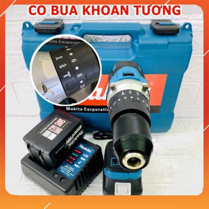 máy khoan Makita 118v tặng bộ phụ kiện 30 món