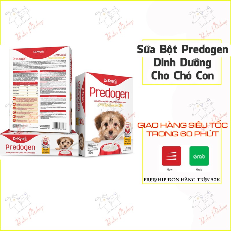 Sữa Bột Predogen Cho Chó Con Sơ Sinh, Chó Lớn Thiếu Dinh Dưỡng 110gr - Bobo Pet Shop Hà Nội