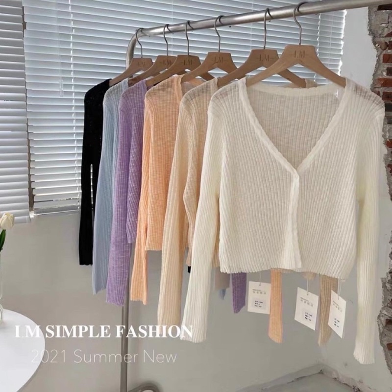Áo cardigan len mỏng Hàn Quốc | BigBuy360 - bigbuy360.vn