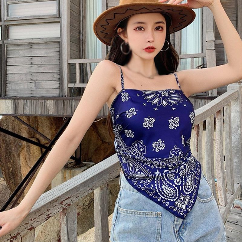 Áo Croptop Sát Nách Hoạ Tiết In Thiết Kế Hở Lưng Quyến Rũ | BigBuy360 - bigbuy360.vn