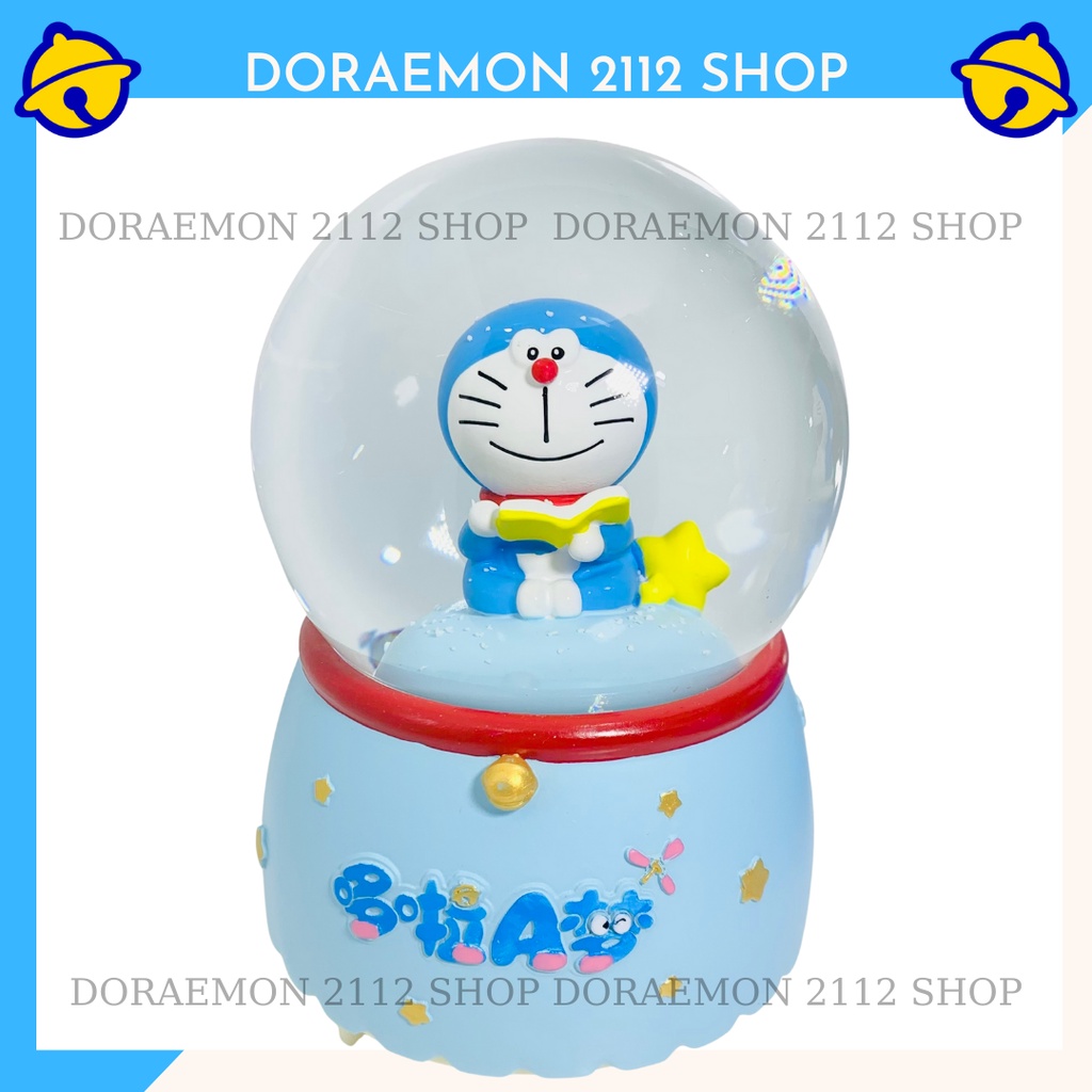 Quả cầu tuyết size LỚN Doraemon nhạc đèn tự thổi tuyết