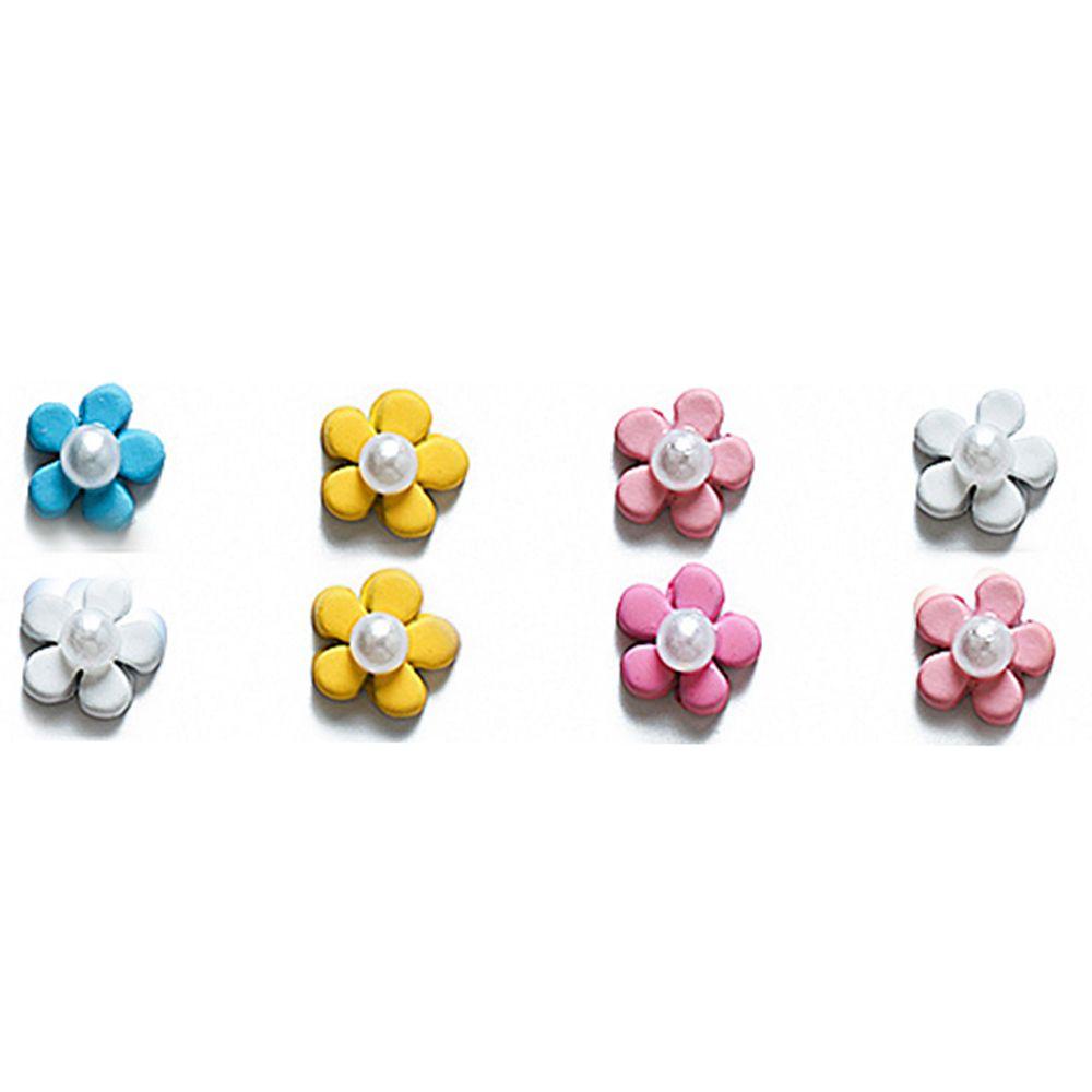 Set 10 Phụ Kiện Trang Trí Móng Tay 3D Hình Hoa DIY