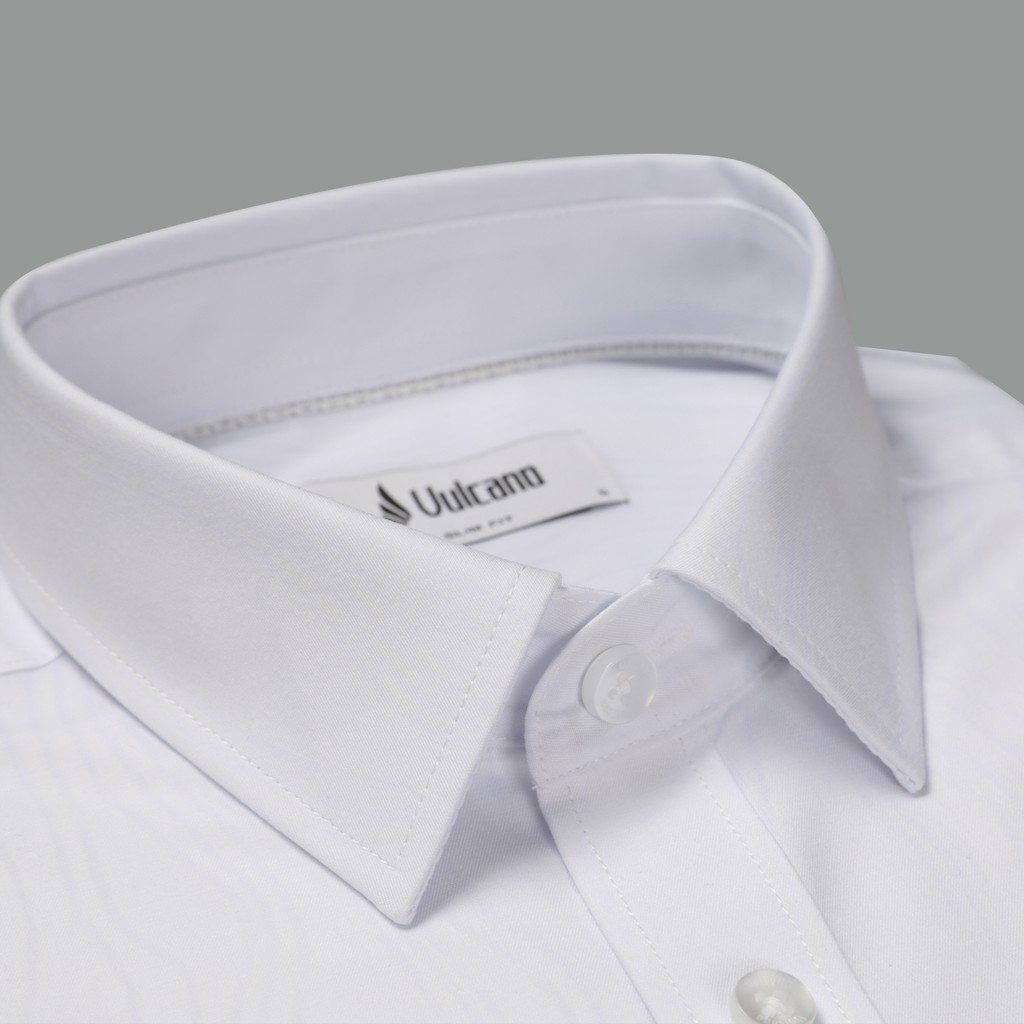 Áo Sơ Mi Dài Tay Trắng Vulcano 0663 Dáng Slil Chất Vải Cao Cấp, Mềm Mát Hạn Chế Nhăn Nhàu