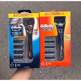 Sét cán kèm 5 lưỡi dao cạo râu Gillette Fusion 51 Nhật Bản