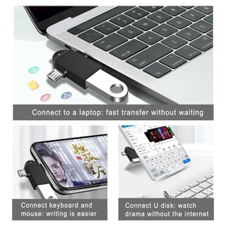 Đầu Chuyển Đổi AMORUS Usb 3.0 Otg 2 Trong 1 Type-C + Micro Usb