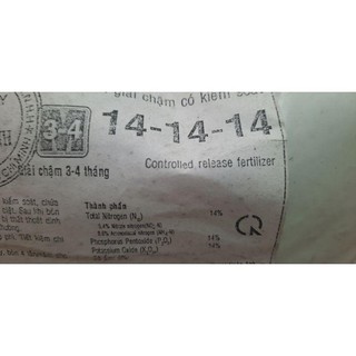 (sỉ giá tốt) 100g Phân tan chậm vàng 14-14-14