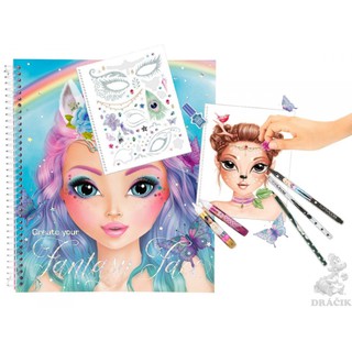 BST sticker thiết kế thời trang Create Your Fantasy Face Sticker Book TOPMODEL TM45298