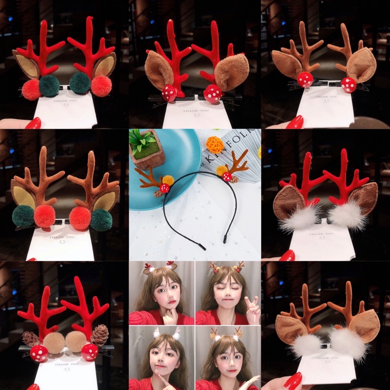 Kẹp tóc - băng đô cài tóc Noel mừng Giáng Sinh siêu kute , mẫu xinh giá rẻ phong cách Hàn