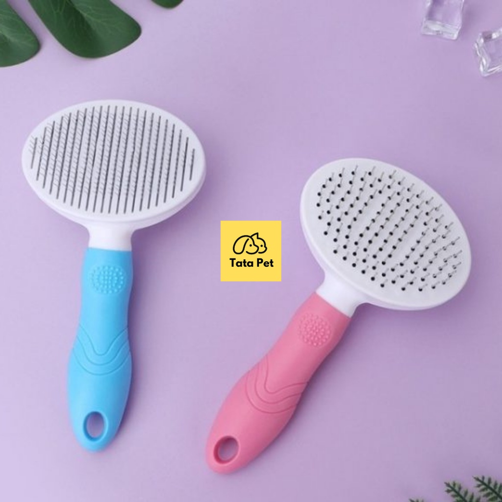 Lược chải lông chó mèo có nút bấm CHÍNH HÃNG CLEAN chải lông chó mèo