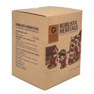 Cà phê phin giấy Phát Thành Robusta Heritage - Hộp 8 gói phin giấy có sẵn cà phê