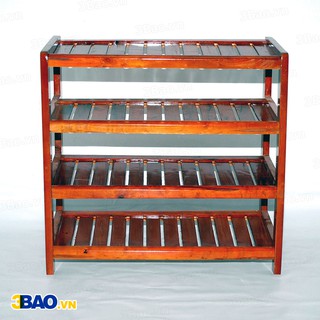Kệ giày gỗ cao su 4 tầng 62cm