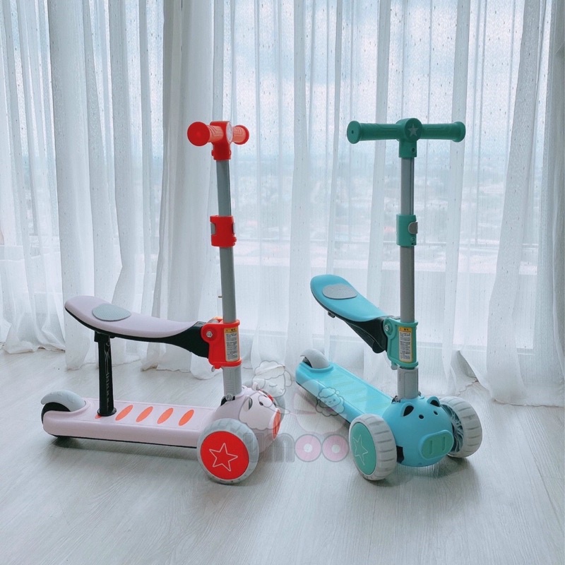 Xe trượt scooter Heo Umoo kiêm xe chòi chân cho bé