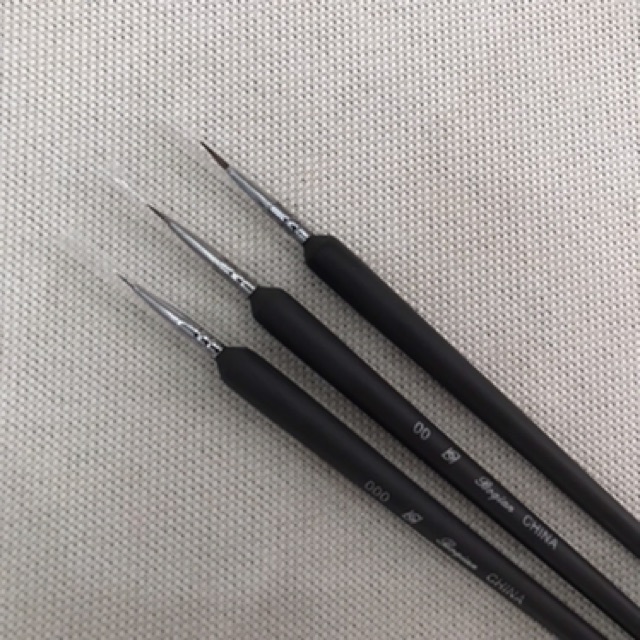 Bộ 3 cây cọ tỉa vẽ móng nail - bộ 3 cây cọ nail tròn nét nhỏ hàng chất lượng