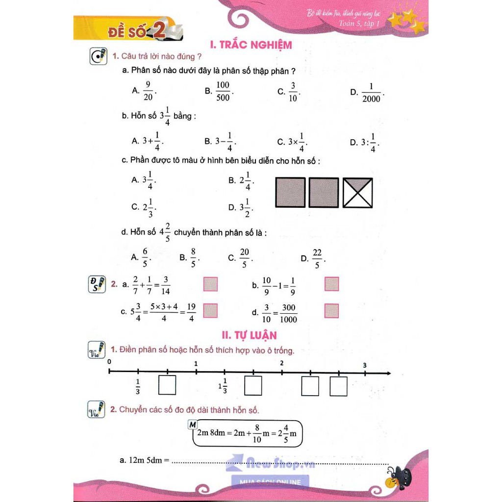 Sách - Bộ Đề Kiểm Tra, Đánh Giá Năng Lực Toán 5 Tập 1