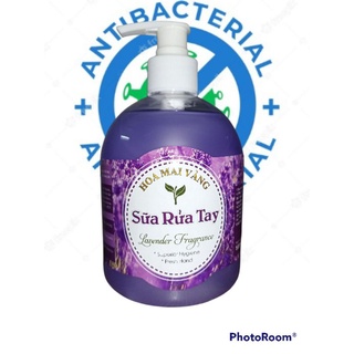 Sữa rửa tay Hoa Mai Vàng 500ml cấp ẩm mịn da , rửa sạch bẩn nhanh chóng, hương hoa oải hương rất thơm