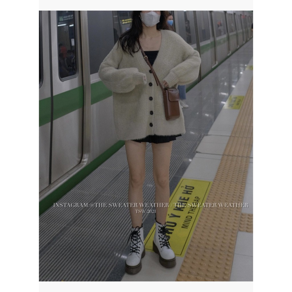 [Mã 2611THTRANG100K hoàn 10% xu đơn 99K] (Ảnh thật) Áo khoác cardigan lông thỏ mượt OVERSIZE the.sweaterweather TSW | BigBuy360 - bigbuy360.vn