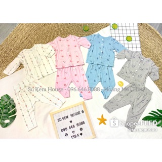 Bộ QA sơ sinh cúc giữa chất petit Bamboo by LIL - Little Love