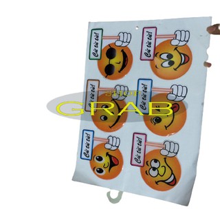 Tem đề can ba lớp chống nước Mặt cười Cứ Từ Từ gắn xe máy - Giá 1 chiếc G1211